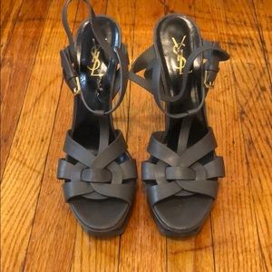 YSL Tribute sandal Grey
